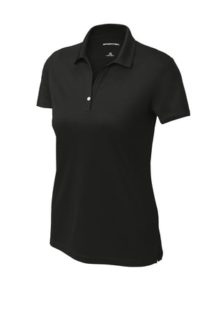 Sport-Tek Ladies UV Micropique Polo (Black)