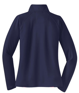 Sport-Tek Ladies Sport-Wick Stretch 1/4-Zip Pullover (True Navy)