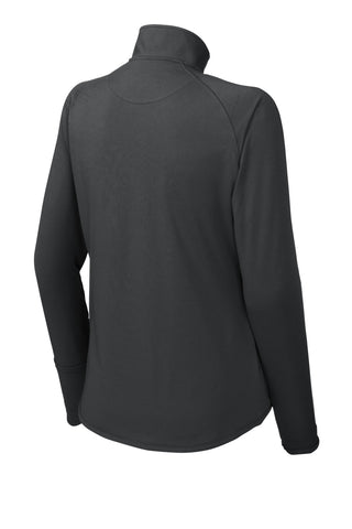 Sport-Tek Ladies Sport-Wick Stretch 1/4-Zip Pullover (Charcoal Grey)