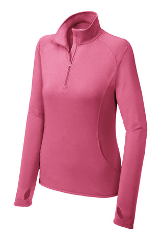 Sport-Tek Ladies Sport-Wick Stretch 1/4-Zip Pullover (Dusty Rose)