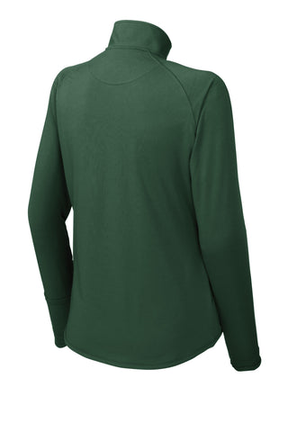 Sport-Tek Ladies Sport-Wick Stretch 1/4-Zip Pullover (Forest Green)