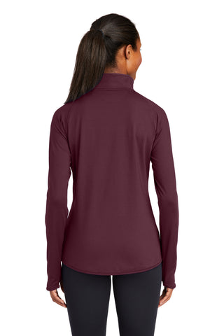 Sport-Tek Ladies Sport-Wick Stretch 1/4-Zip Pullover (Maroon)