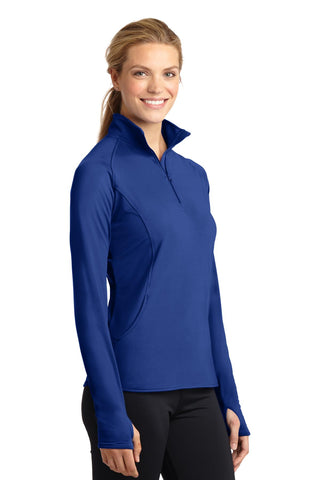 Sport-Tek Ladies Sport-Wick Stretch 1/4-Zip Pullover (True Royal)