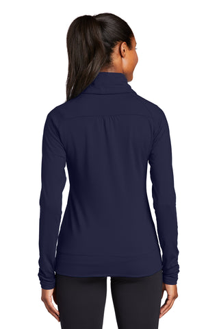 Sport-Tek Ladies Sport-Wick Stretch Full-Zip Jacket (True Navy)