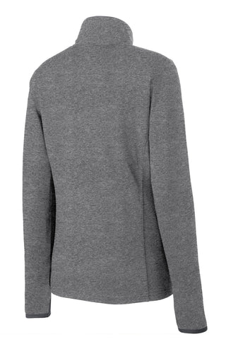 Sport-Tek Ladies Sport-Wick Stretch Contrast Full-Zip Jacket (Charcoal Grey Heather/ Charcoal Grey)