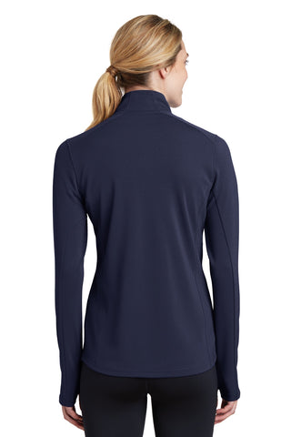 Sport-Tek Ladies Sport-Wick Textured 1/4-Zip Pullover (True Navy)