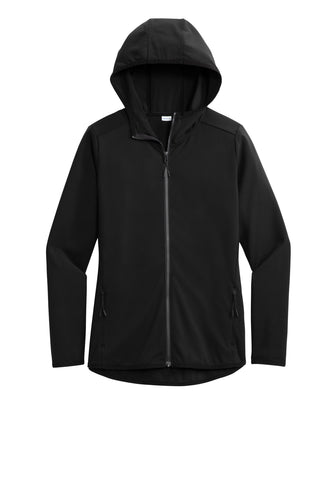 Sport-Tek Ladies Circuit Hooded Full-Zip (Deep Black)