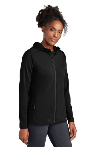 Sport-Tek Ladies Circuit Hooded Full-Zip (Deep Black)