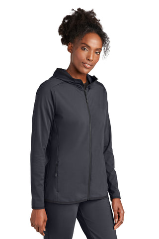 Sport-Tek Ladies Circuit Hooded Full-Zip (Graphite)