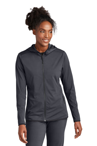 Sport-Tek Ladies Circuit Hooded Full-Zip (Graphite)