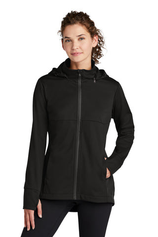 Sport-Tek Ladies Hooded Soft Shell Jacket (Deep Black)