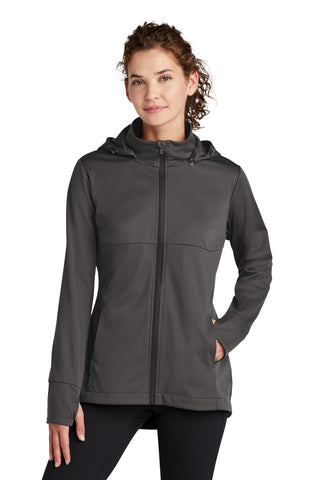 Sport-Tek Ladies Hooded Soft Shell Jacket (Graphite)