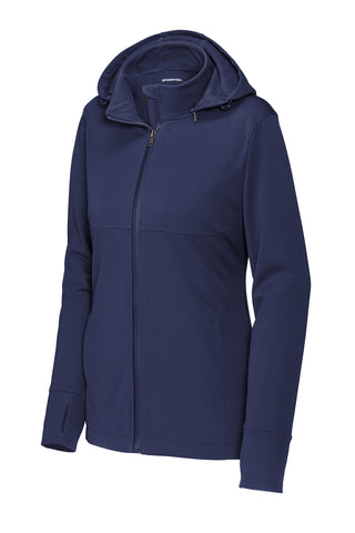 Sport-Tek Ladies Hooded Soft Shell Jacket (True Navy)