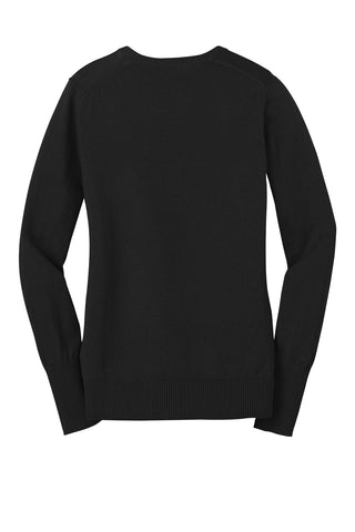 Port Authority Ladies V-Neck Sweater (Black)