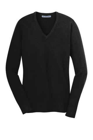 Port Authority Ladies V-Neck Sweater (Black)