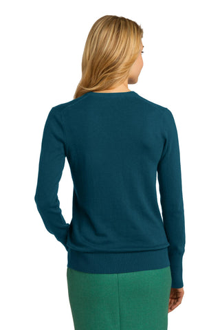 Port Authority Ladies V-Neck Sweater (Moroccan Blue)