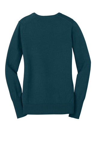 Port Authority Ladies V-Neck Sweater (Moroccan Blue)