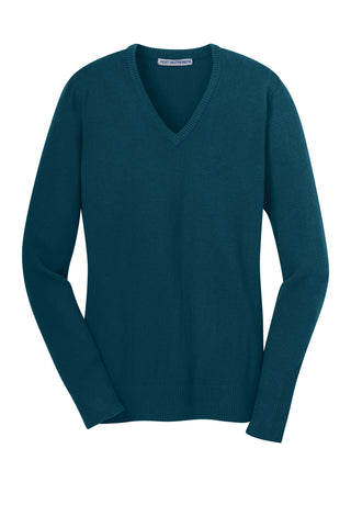 Port Authority Ladies V-Neck Sweater (Moroccan Blue)