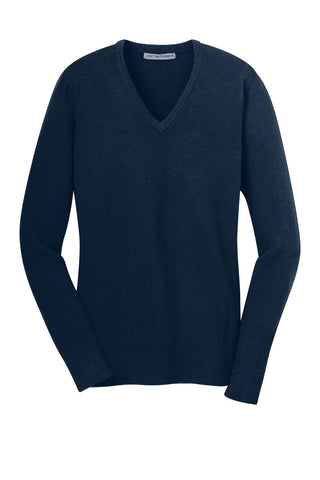 Port Authority Ladies V-Neck Sweater (Navy)