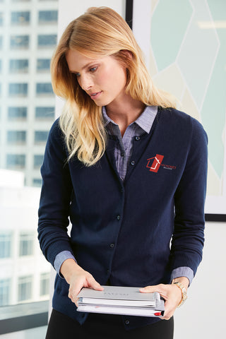 Port Authority Ladies Cardigan Sweater (Navy)