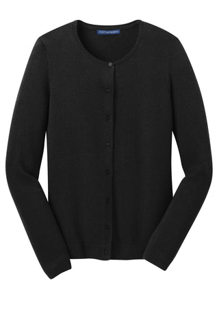 Port Authority Ladies Cardigan Sweater (Black)