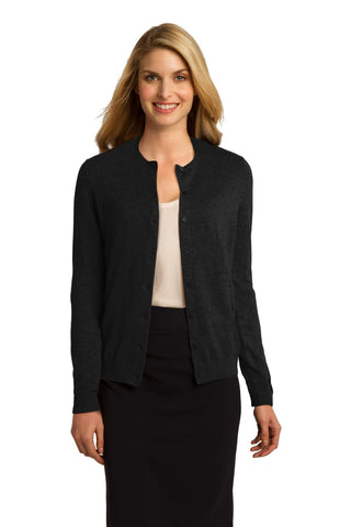 Port Authority Ladies Cardigan Sweater (Black)