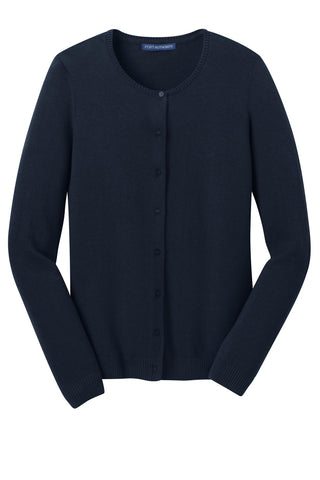 Port Authority Ladies Cardigan Sweater (Navy)