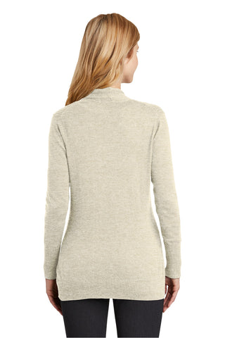 Port Authority Ladies Open Front Cardigan Sweater (Biscuit)