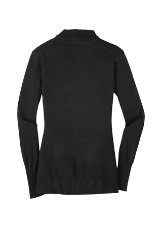 Port Authority Ladies Open Front Cardigan Sweater (Black)