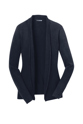 Port Authority Ladies Open Front Cardigan Sweater (Navy)