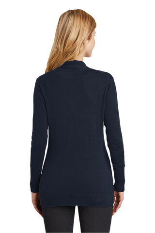 Port Authority Ladies Open Front Cardigan Sweater (Navy)