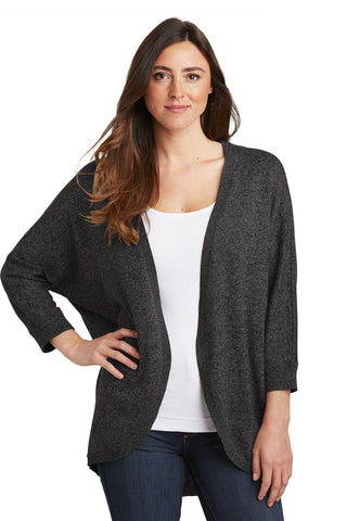 Port Authority Ladies Marled Cocoon Sweater (Black Marl)