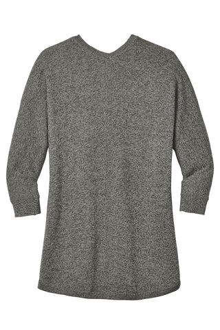 Port Authority Ladies Marled Cocoon Sweater (Warm Grey Marl)