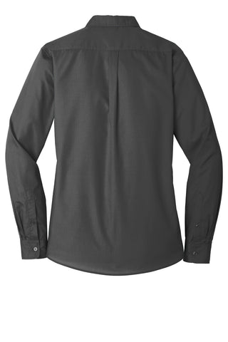 Port Authority Ladies Long Sleeve Carefree Poplin Shirt (Graphite)