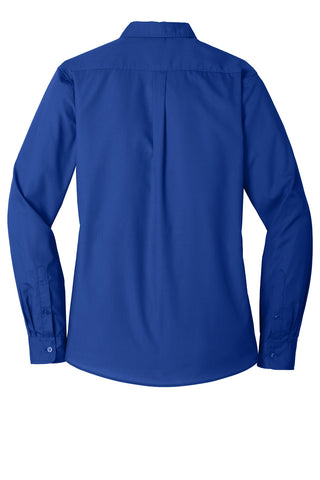 Port Authority Ladies Long Sleeve Carefree Poplin Shirt (True Royal)