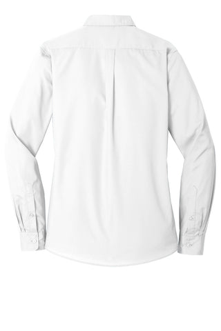 Port Authority Ladies Long Sleeve Carefree Poplin Shirt (White)