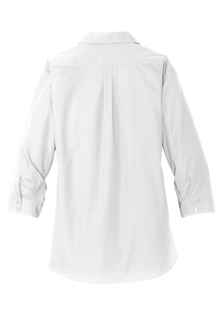 Port Authority Ladies 3/4-Sleeve Carefree Poplin Shirt (White)