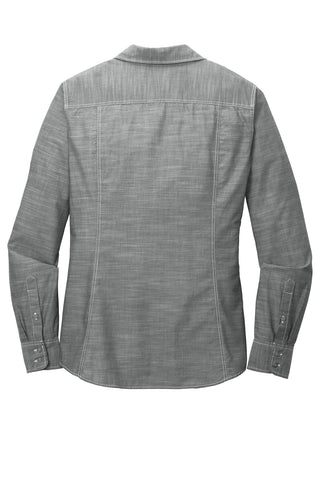 Port Authority Ladies Slub Chambray Shirt (Grey)