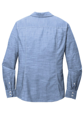 Port Authority Ladies Slub Chambray Shirt (Light Blue)