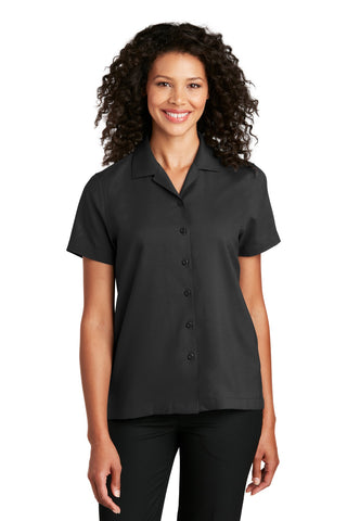 Port Authority Ladies Short Sleeve Performance Staff Shirt (Black)