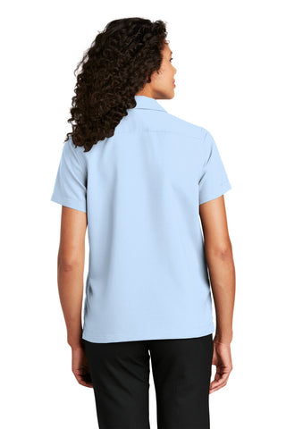 Port Authority Ladies Short Sleeve Performance Staff Shirt (Cloud Blue)