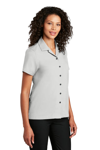 Port Authority Ladies Short Sleeve Performance Staff Shirt (Silver)