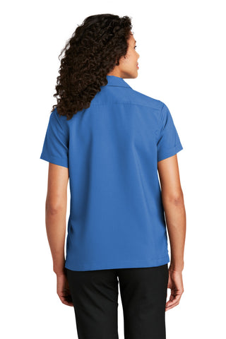 Port Authority Ladies Short Sleeve Performance Staff Shirt (True Blue)