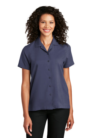 Port Authority Ladies Short Sleeve Performance Staff Shirt (True Navy)