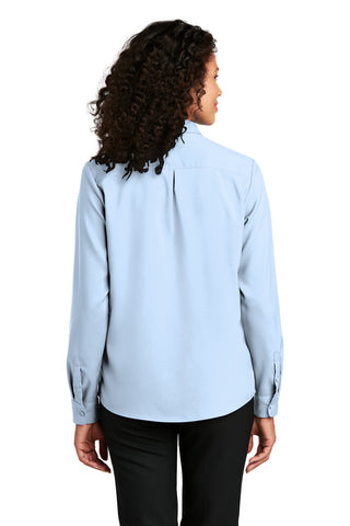 Port Authority Ladies Long Sleeve Performance Staff Shirt (Cloud Blue)