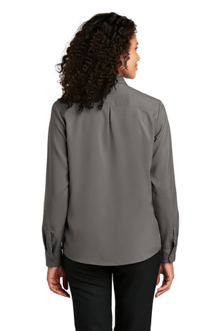 Port Authority Ladies Long Sleeve Performance Staff Shirt (Graphite)