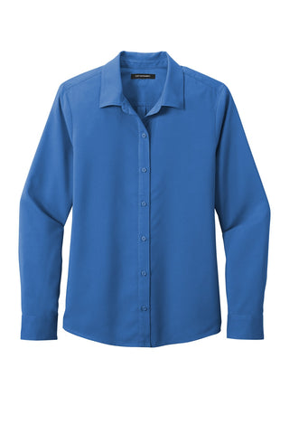 Port Authority Ladies Long Sleeve Performance Staff Shirt (True Blue)