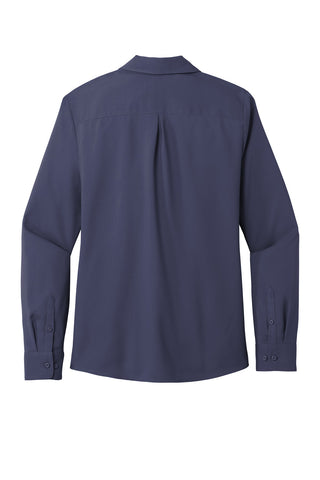 Port Authority Ladies Long Sleeve Performance Staff Shirt (True Navy)