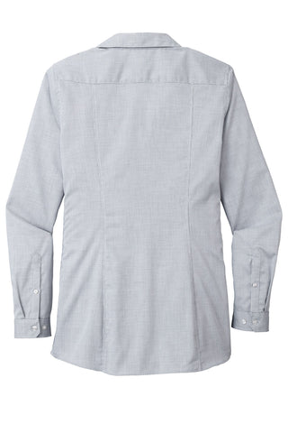 Port Authority Ladies Pincheck Easy Care Shirt (Gusty Grey/ White)