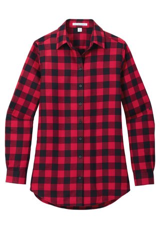 Port Authority Ladies Plaid Flannel Tunic (Red/ Black Buffalo Check)